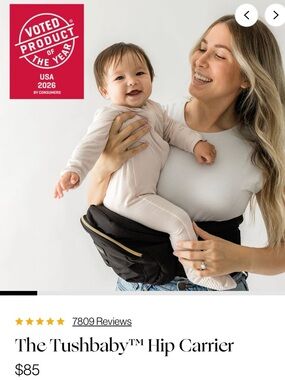 Tushbaby Hip Carrier-Black and Gold